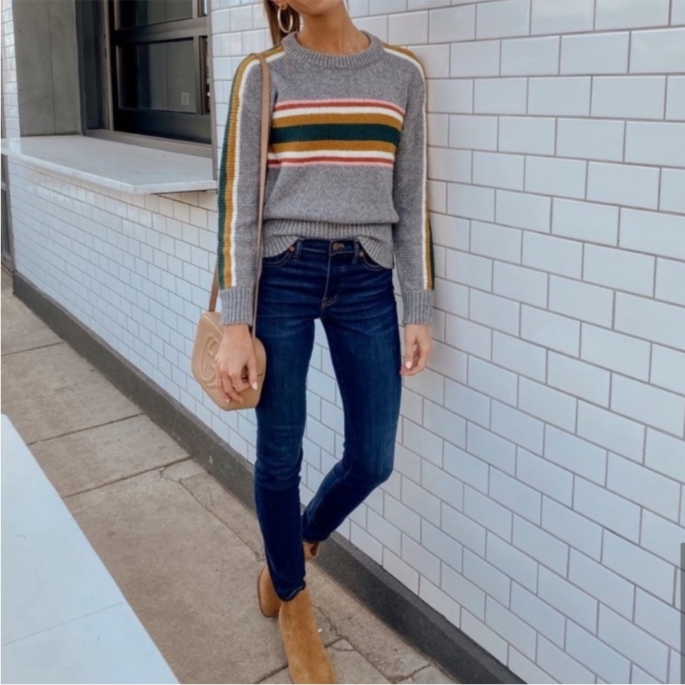 Madewell Striped Heath Pullover Wool Blend Sweater Size XS